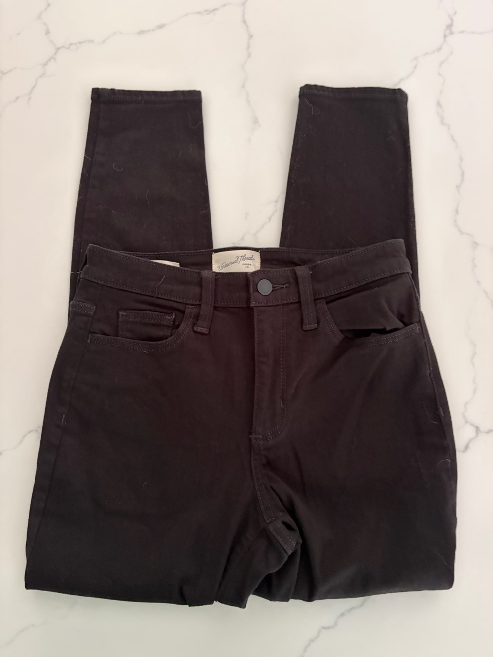 Universal Thread Sz 26 Black High Rise Skinny Jeans Like New